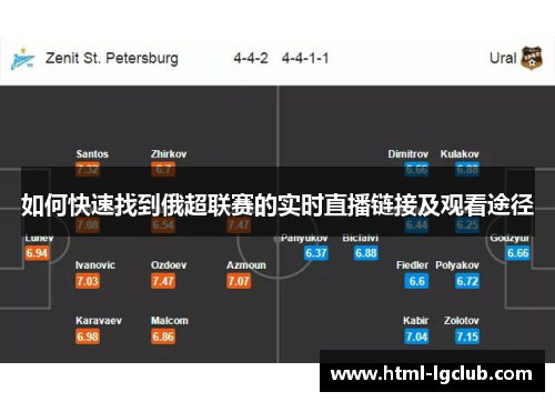 如何快速找到俄超联赛的实时直播链接及观看途径 如何快速找到俄超联赛的实时直播链接及观看途径